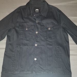 Zara Men's Charcoal Denim Jacket